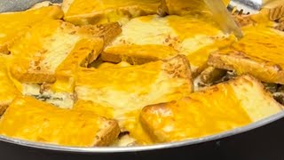 وصفة توست بالدجاج والجبن الشهية شي فاخر عالآخررر😋😋 Toast with chicken! A Super Duper Juicy Recipe!