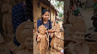 Wooden Rama Krishna Murti Making 🙏 | Traditional Wood Carving Art | Divine Divya Dhara
