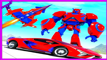 Flying Robot Car Transform Robot Hero Robot Games Android gameplay