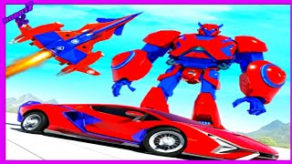 Flying Robot Car Transform Robot Hero Robot Games Android gameplay screenshot 3