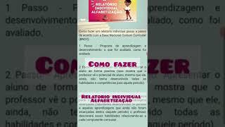 Como fazer relatórios individuais na Alfabetização de acordo com a BNCC Como fazer relatórios individuais na Alfabetização de acordo com a BNCC