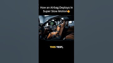 How an Airbag Deploys in Super Slow Motion🔥 #airbag #parachute #car #viral