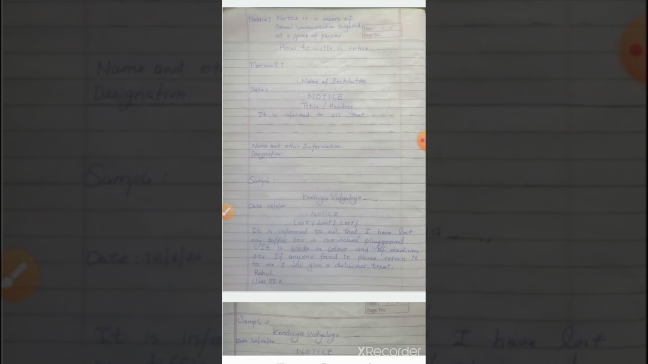 Notice: Types and how to write