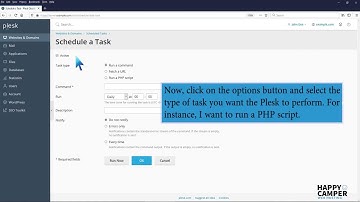 How to create Scheduled Tasks in Plesk   Happy Camper Web Hosting