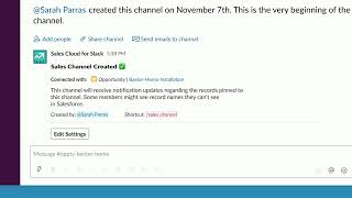 Sales Cloud for Slack