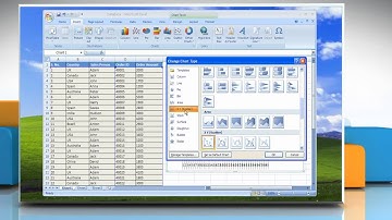 Microsoft® Excel 2007: Create a PivotChart from an existing PivotTable report on Windows® XP