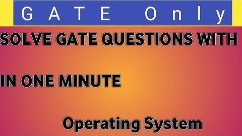 GATE question in Operating system MCQ based ,The main objective of multiprogramming is #GATE #CS