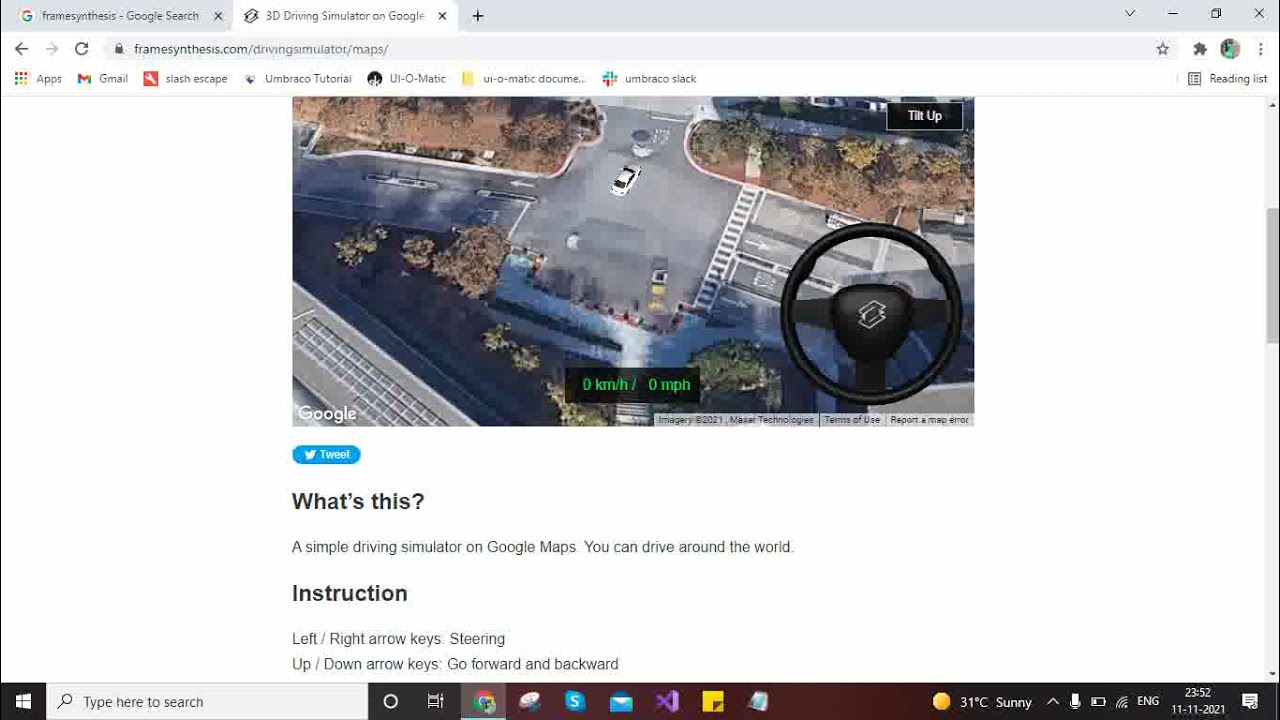 Framesynthesis 3D Driving Simulator On Google Maps I 3D Drive Google 
