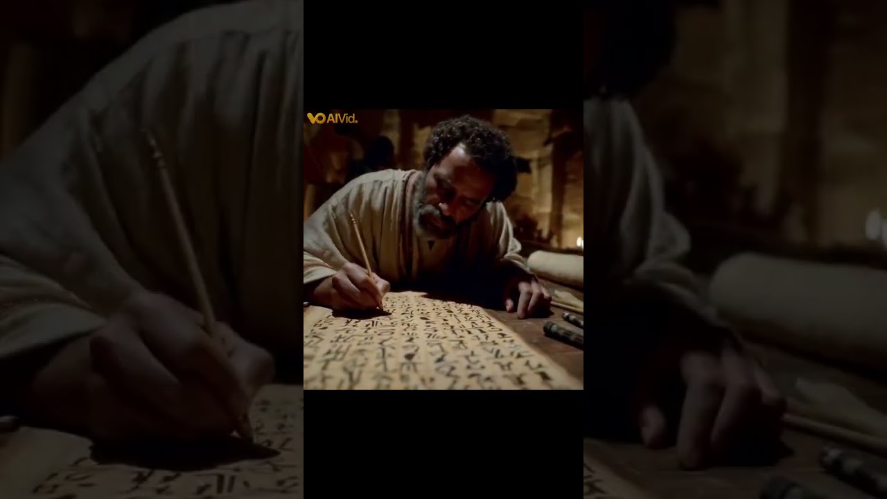 AI Creates an Incredibly Realistic Ancient Scribe Writing on a Scroll | AIVid. Text-to-Video