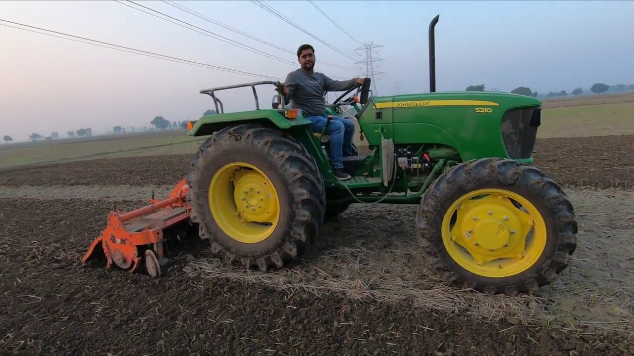 2020 माडल का डीजल खर्च कैसा है John Deere 5210 GearPro 4x4 tractor mileage test in Balmer Narela