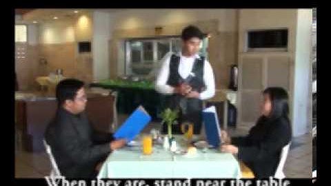 Module 5   Presenting the menu and Taking the order