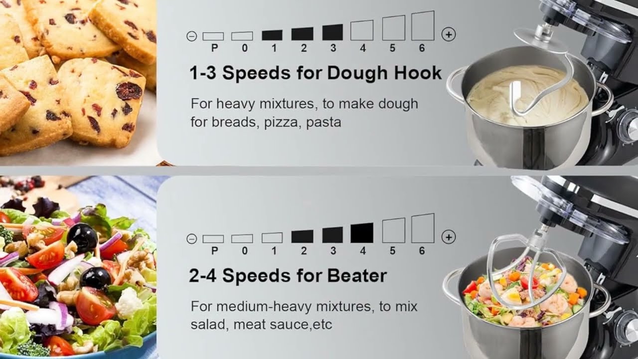 Aucma 900W Kitchen Mixer Test ⚙️ | Full Demo with Dough Hook, Whip & Beater!