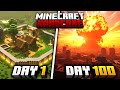 100 days in a nuclear zombie apocalypse in hardcore minecraft