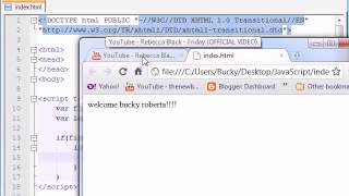 Beginner JavaScript Tutorial -- 16 -- Nesting and Fridays!