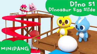 Learn colors  with MINIPANG | dino S1| Dinosaur Egg Slide🥚 | MINIPANG TV 3D Play