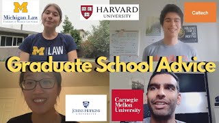 INTERESTED IN GRADUATE SCHOOL? Advice by Harvard, Carnegie Mellon, Caltech, Johns Hopkins, UMichigan