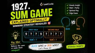 Daily Problem 23/08/26 LeetCode 1927: Sum Game | Greedy + Math Explained 🔥