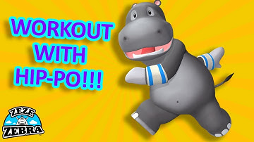 5 Min Easy Exercise For Kids - Home Workout with Hip-po | Zeze Zebra animation for kids