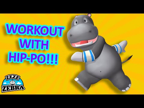 5 Min Easy Exercise For Kids - Home Workout with Hip-po | Zeze Zebra animation for kids