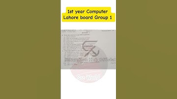 1st year Computer Lahore board group 1 paper 11th class computer Paper group 1