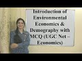 Introduction of Environmental Economics &amp; Demography with MCQ (UGC Net – Economics)