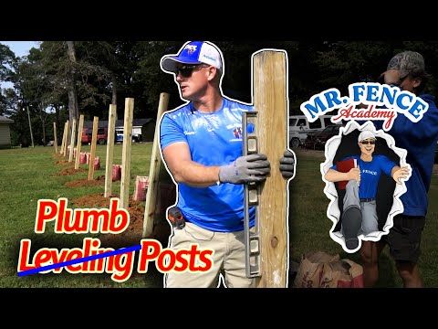 How to Set and Plumb(Level) Fence Posts | Wood Fence