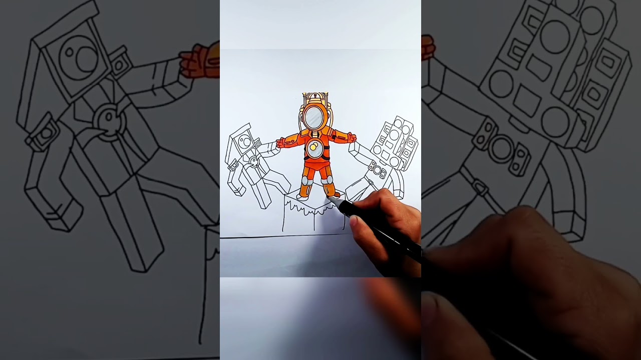 Titan Clockman  Coloring / How to painting Titan Clockman