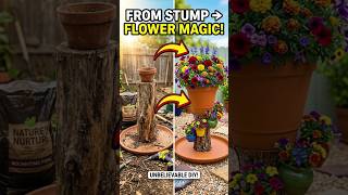 🫵👉Look What She Built with a Rustic Tree 🌳➡️🌸 | Backyard DIY Transformation #DIY #BackyardMakeover