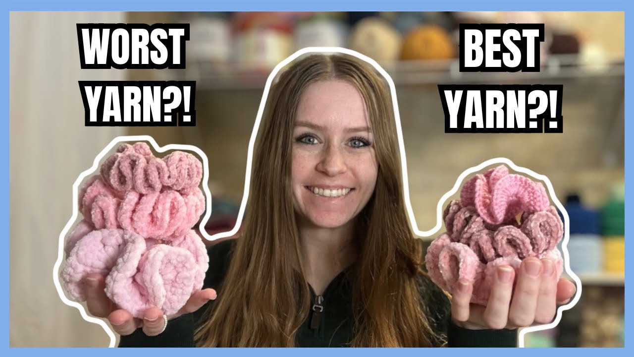 Crocheting the Same Scrunchie with 6 Different Yarns