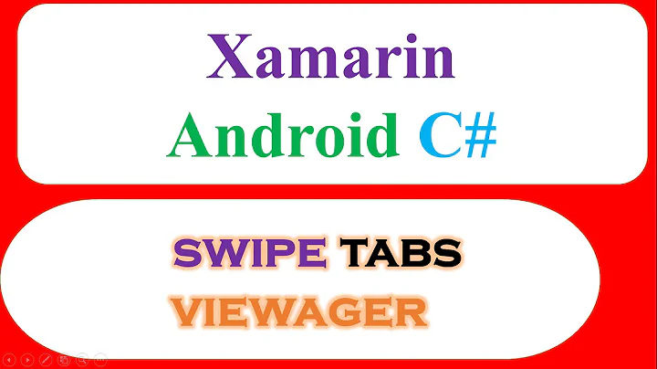 C# Xamarin Android Swipe Tabs ViewPager Ep.01 -  Fragments With Images [ActionBarTabs]
