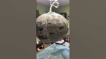 Part 1 - DIY paper mache pumpkin head! I’ll put the shopping list in the comments #diy #pumpkinhead