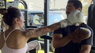 On the mitts with pro boxer Hayley Jordan