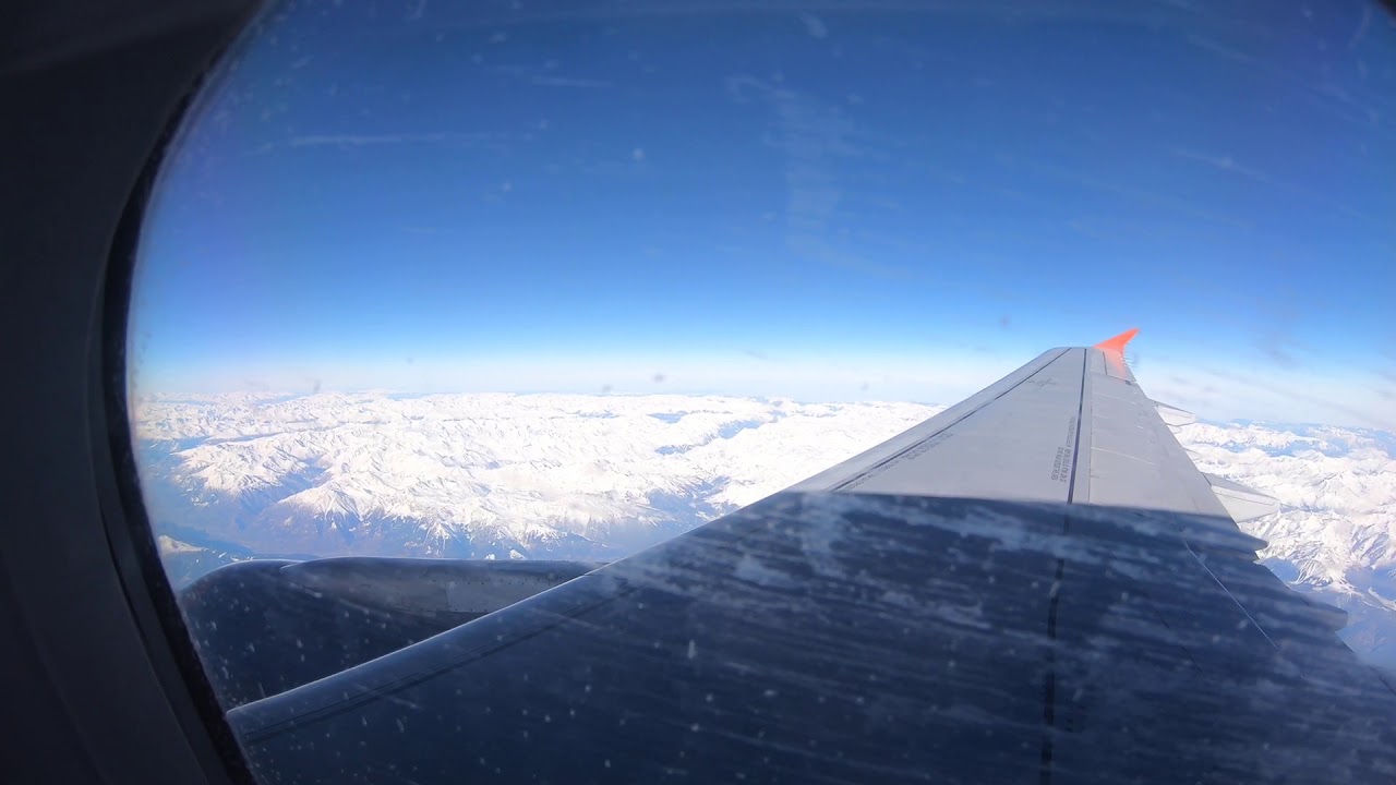 Alps crossing and landing at Malpensa airport 4k time lapse