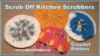 Scrub Off Kitchen Scrubber Crochet Pattern  #crochet #crochetvid