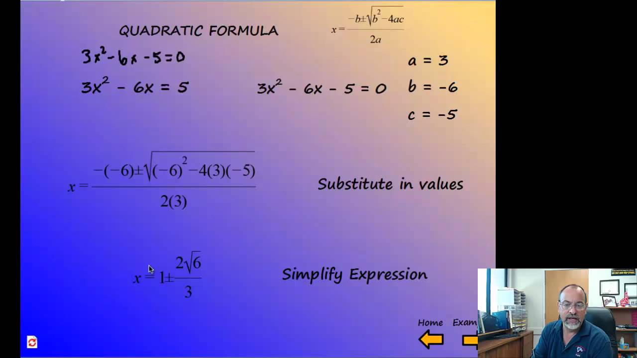 solve quadratic equation solve quadratic equation
