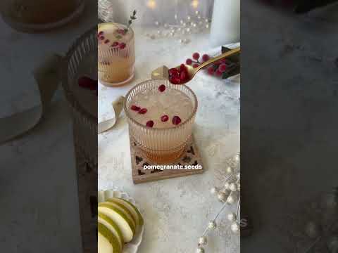 Kombucha Recipe - Pear Holiday Mocktail