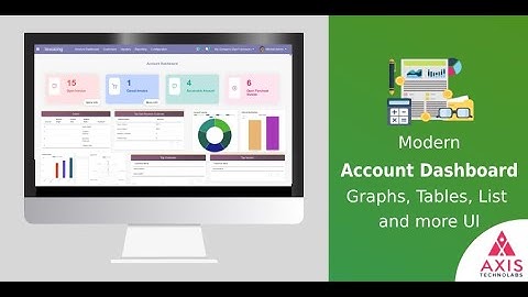 Modern Account Dashboard in Odoo, Account Stock KPIs in odoo Invoice Accounting dashboard odoo