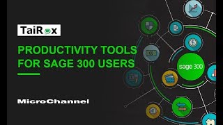 TaiRox Productivity Tools for Sage 300 Users