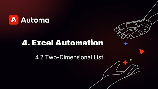 Excel Automation | 4.2 Two-Dimensional List