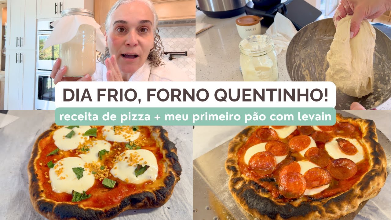 O frio chegou, e nada melhor que aquecer a casa com receitinhas gostosas! PIZZA CASEIRA DELICIOSA