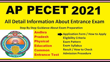 AP PECET 2021 - Notification, Dates, Application, Eligibility, Admit Card, Pattern, Syllabus, Result