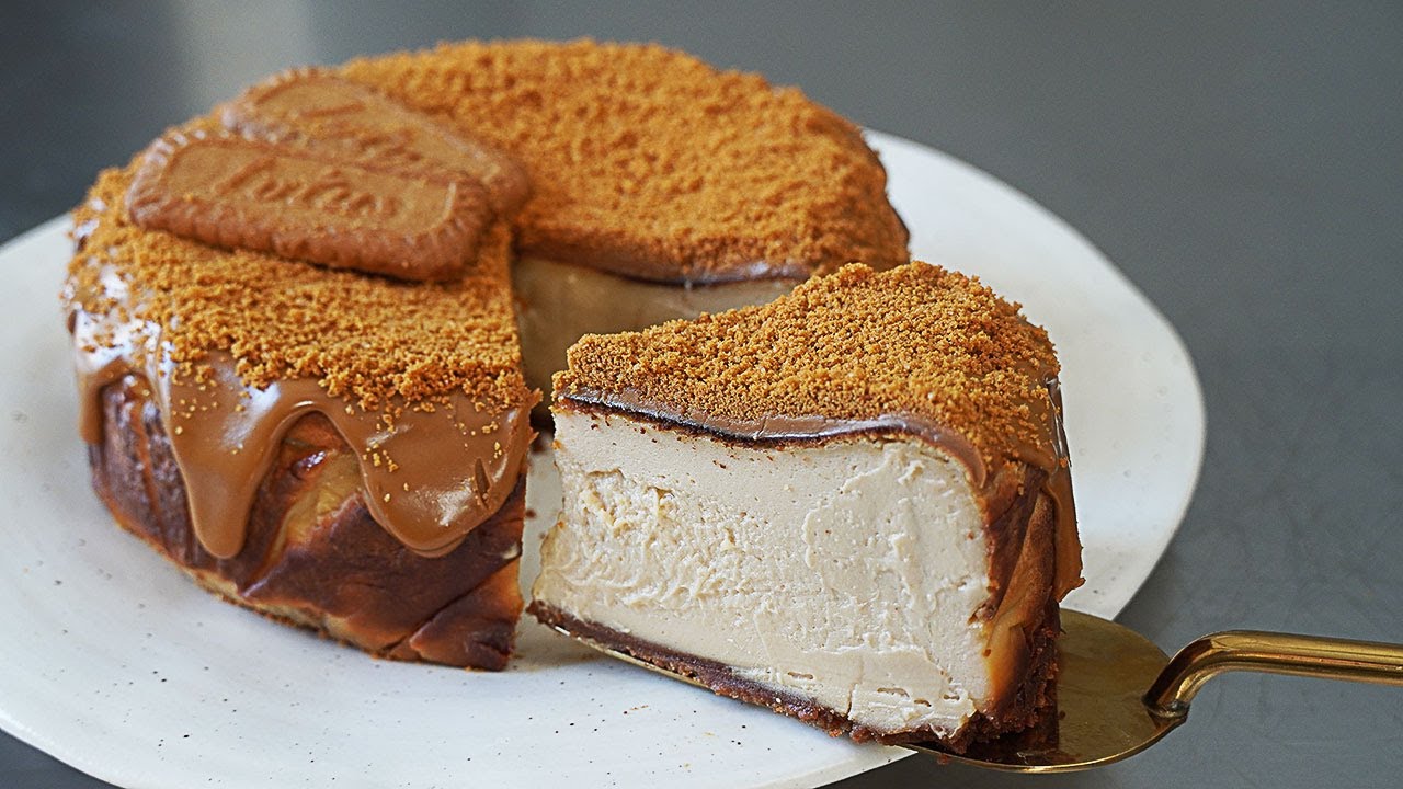 TARTA DE QUESO Y GALLETAS LOTUS. CREMOSA Y DELICIOSA