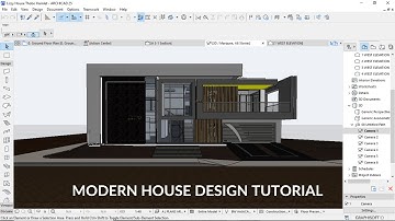 Project From Start-Finish | Save 50% Time  Designing  Modern House Concept in ArchiCAD Tutorial