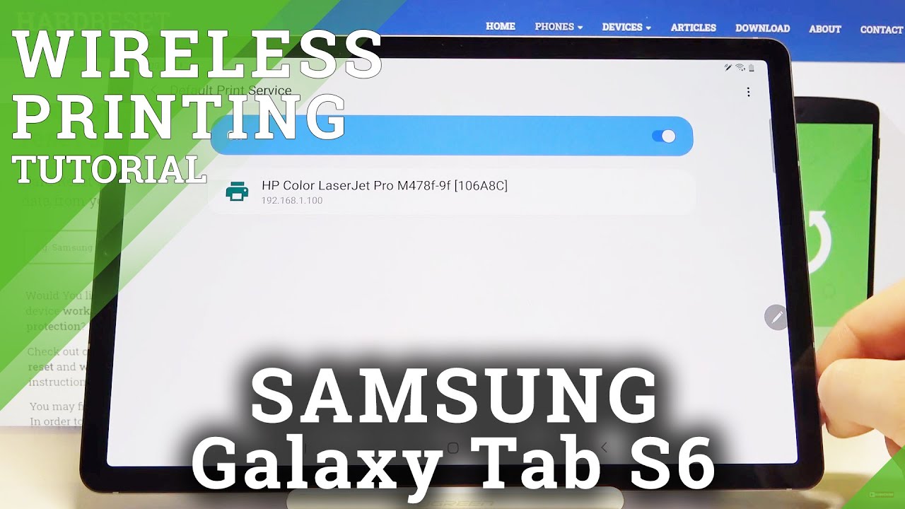 Knoglemarv Skru ned Helt vildt How to Connect Printer with SAMSUNG Galaxy Tab S6 – Enable Wireless Printing  - YouTube