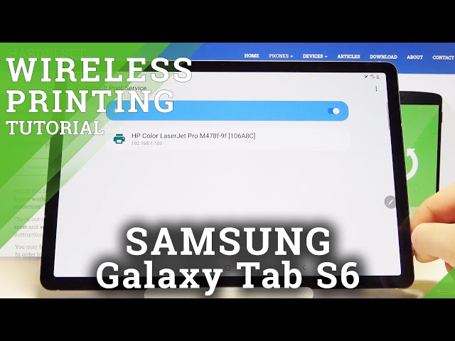 Knoglemarv Skru ned Helt vildt How to Connect Printer with SAMSUNG Galaxy Tab S6 – Enable Wireless Printing  - YouTube