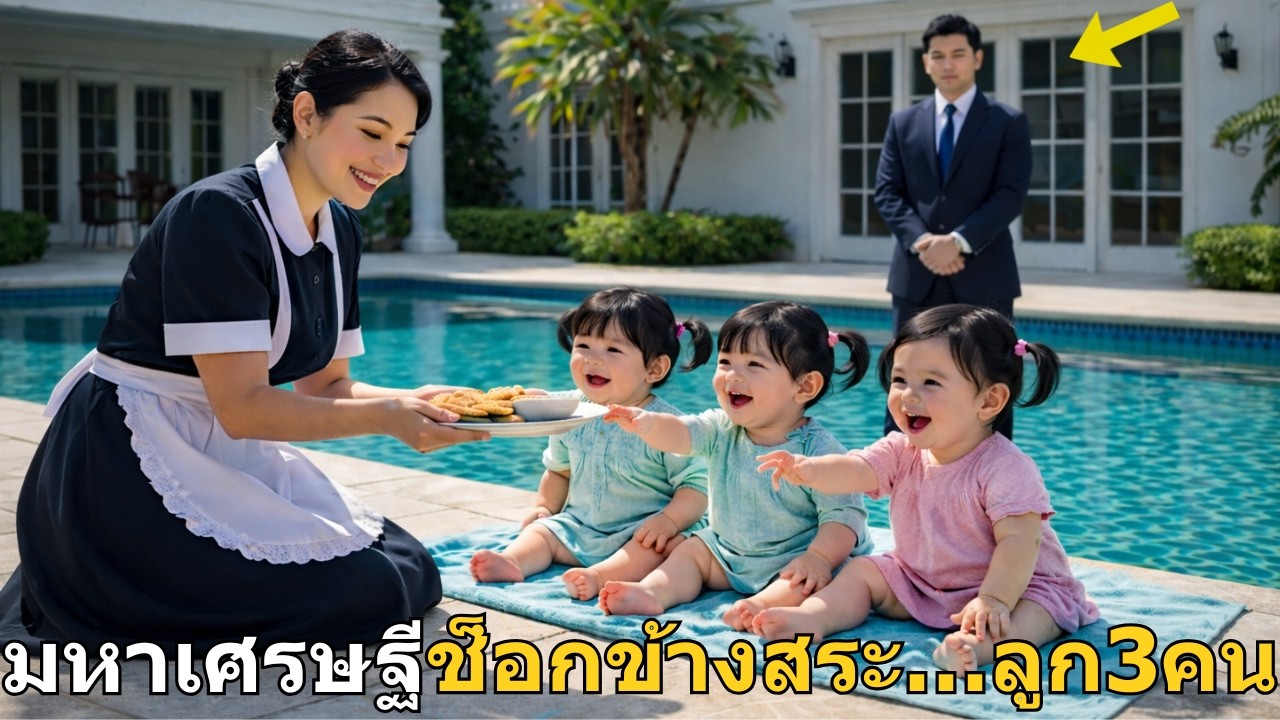 มหาเศรษฐีถึงกับนิ่งงันข้างสระว่ายน้ำ… เมื่อเห็นพี่เลี้ยงคนใหม่ทำสิ่งนี้กับลูกทั้งสามของเขา