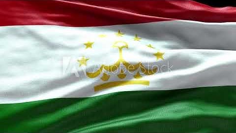 4k render Tajikistan Flag video waving in wind Chromakey animation rendering