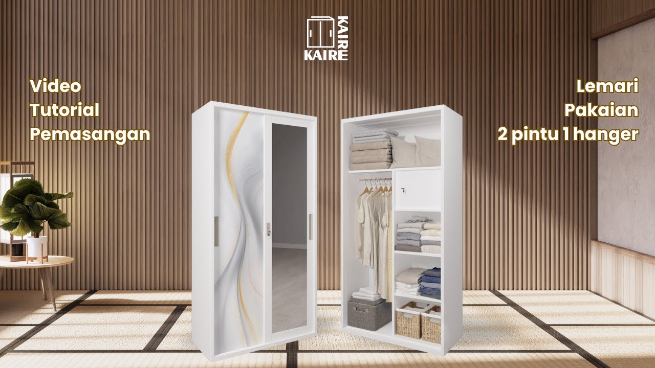 Video Tutorial Pemasangan Lemari 2 Pintu 1 Hanger - NEW VERSION