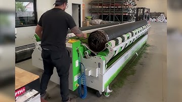 Artificial Turf Cutting Machine Demonstration - Accu-Cut - T-12 Model – 1 Person, 2.25 Minutes