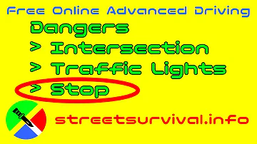 🟢Advanced Driving ▶ Dangers ▶ Intersection ▶ Traffic Lights ▶ Stop